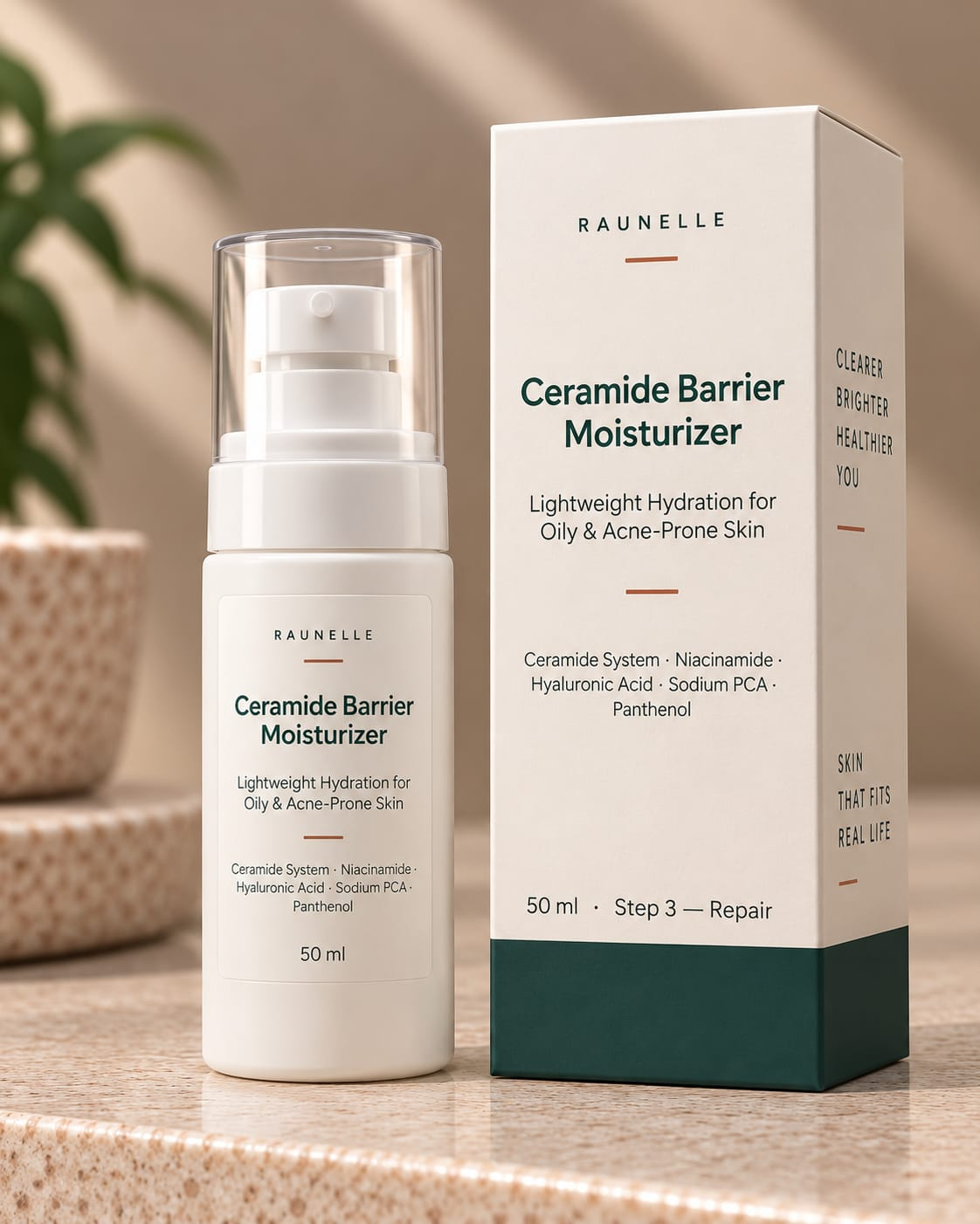 Raunelle Barrier Repair Moisturizer bottle and carton