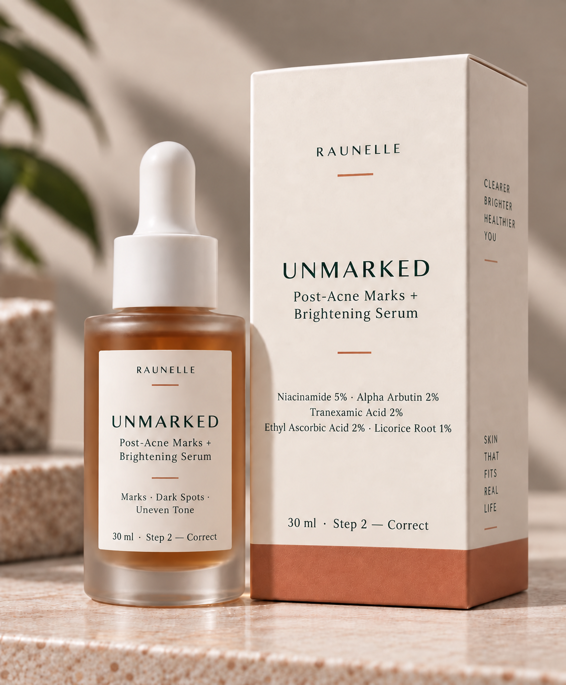 UNMARKED · Post-Acne Marks + Brightening Serum