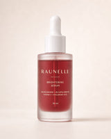 Raunelle brightening serum in a frosted 30 ml bottle